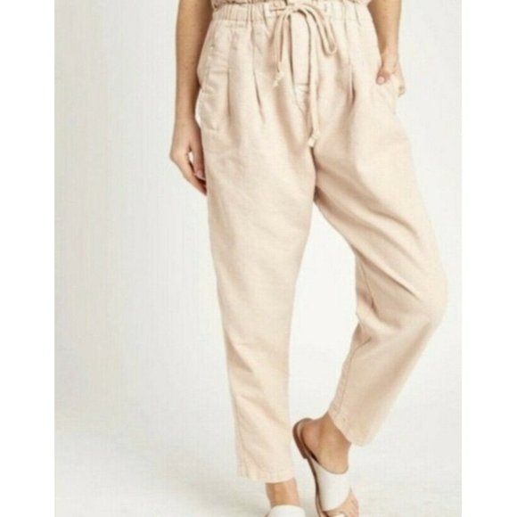 NEW Free People Margate Pleated Trousers Paper Bag - Picture 7 of 12